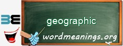 WordMeaning blackboard for geographic